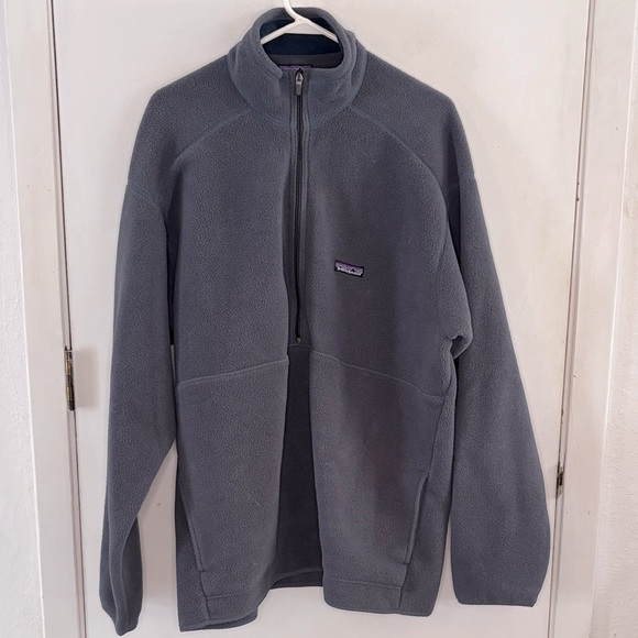 Patagonia slate blue Synchilla fleece half zip pullover Size XXL - Picture 1 of 10